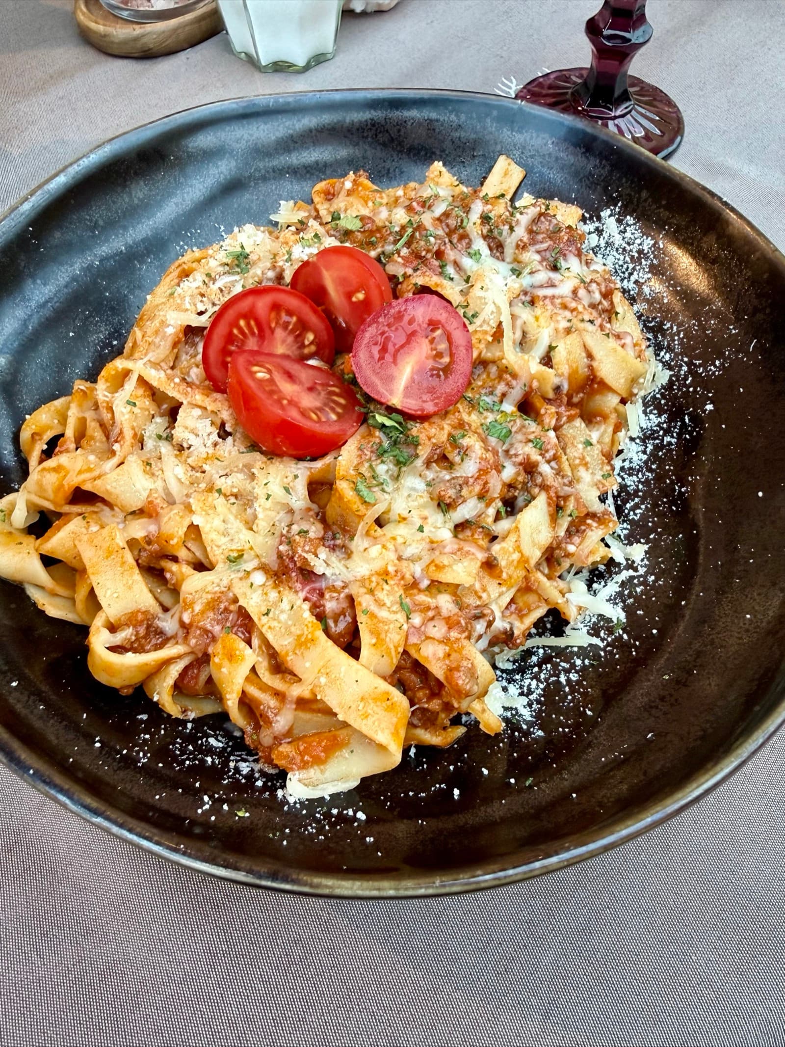 Creamy risotto with seafood and fresh herbs at Zentrum Café Restaurant